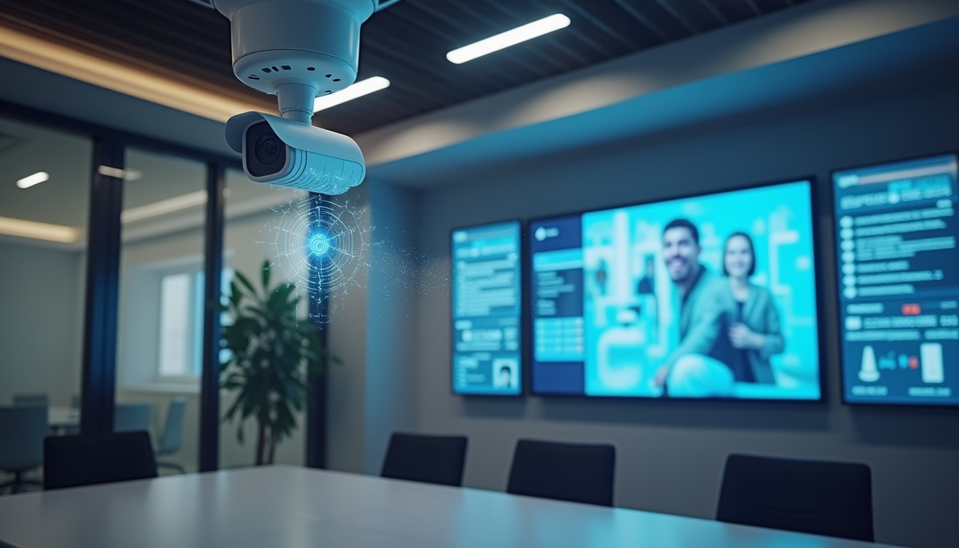 CCTV dengan AI pada Sebuah Ruangan Rapat yang Membutuhkan Tingkat Keamanan Lebih