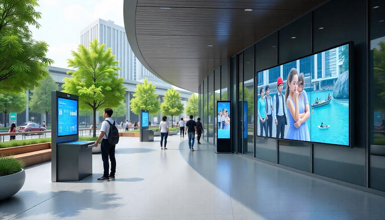 Penggunaan Berbagai Jenis LG Digital Signage Outdoor di Sebuah Taman