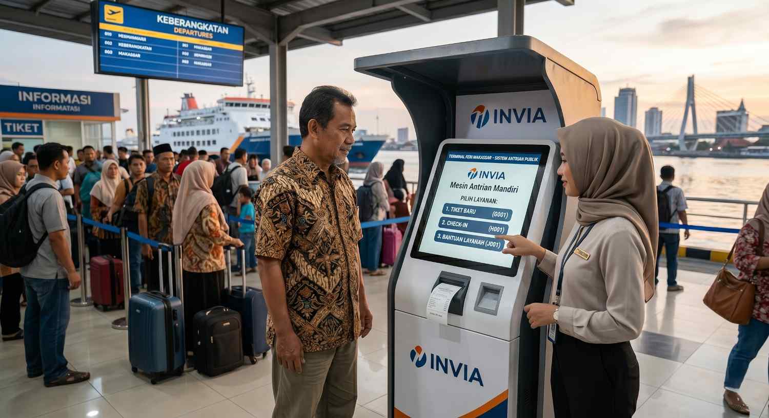 distributor kiosk di makassar - distributor mesin antrian di makassar